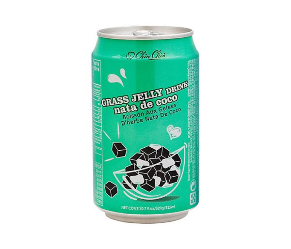 CANNED GRASS JELLY DRINK WITH NATA DE COCO 24x320g